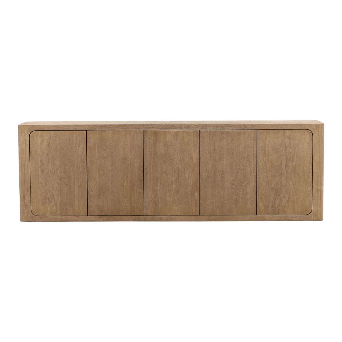 Leandra Sideboard Weathered Natural, Sideboards & Buffet by Dovetail, 106" width x 34" height x 18" depth View 2