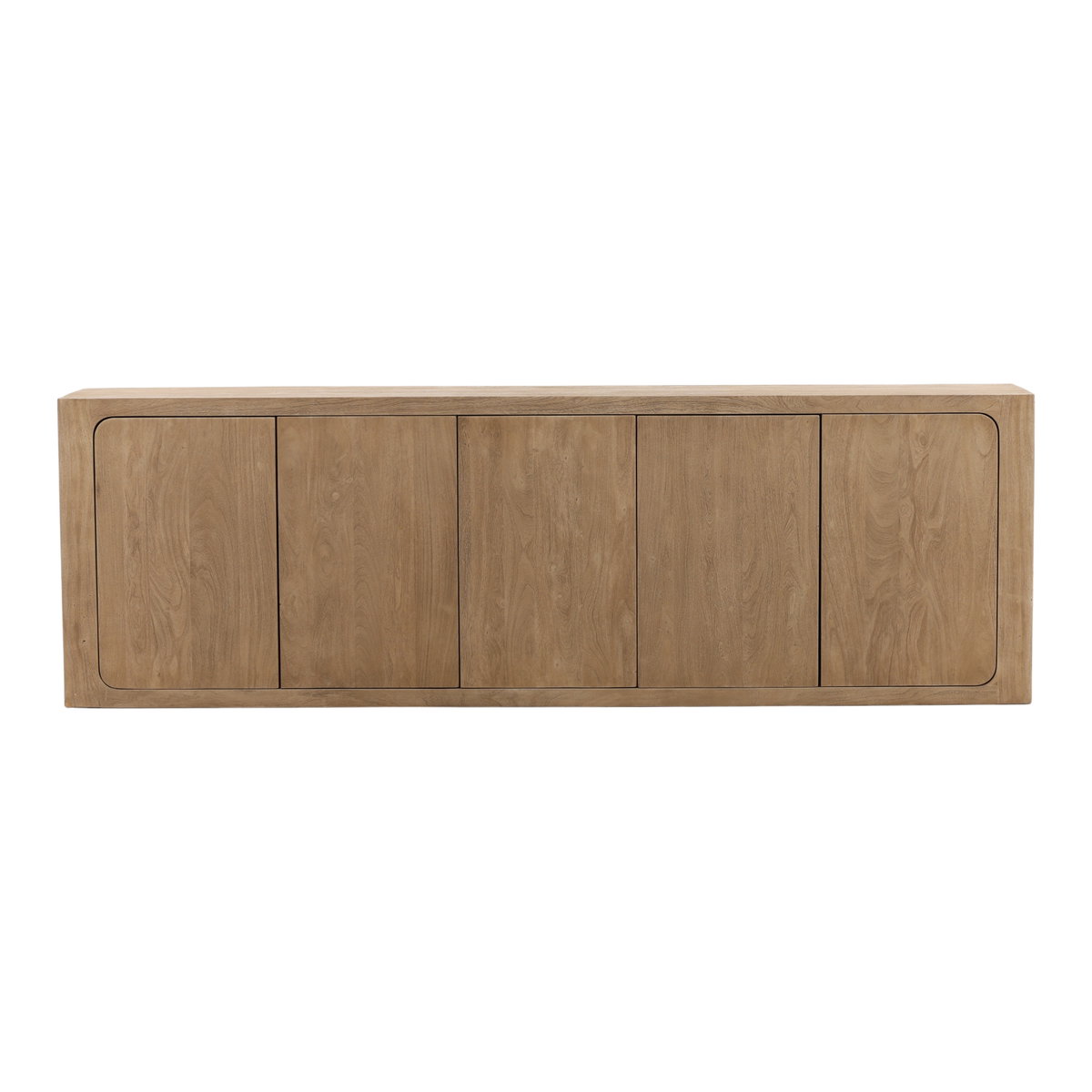 Leandra Sideboard Weathered Natural, Sideboards & Buffet by Dovetail, 106" width x 34" height x 18" depth View 2
