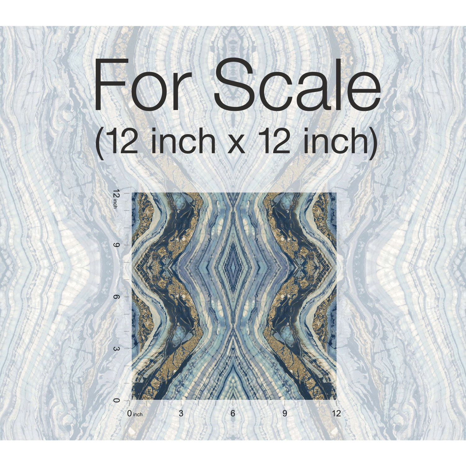 Kaleidoscope Blue Wallpaper, by York Wall, 27' length x 2'3" width x 0.02" depth View 3