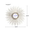 Golden Rays Starburst Mirror, by Uttermost, 3'10.75" width x 3'10.75" height x 1" depth thumbnail 3