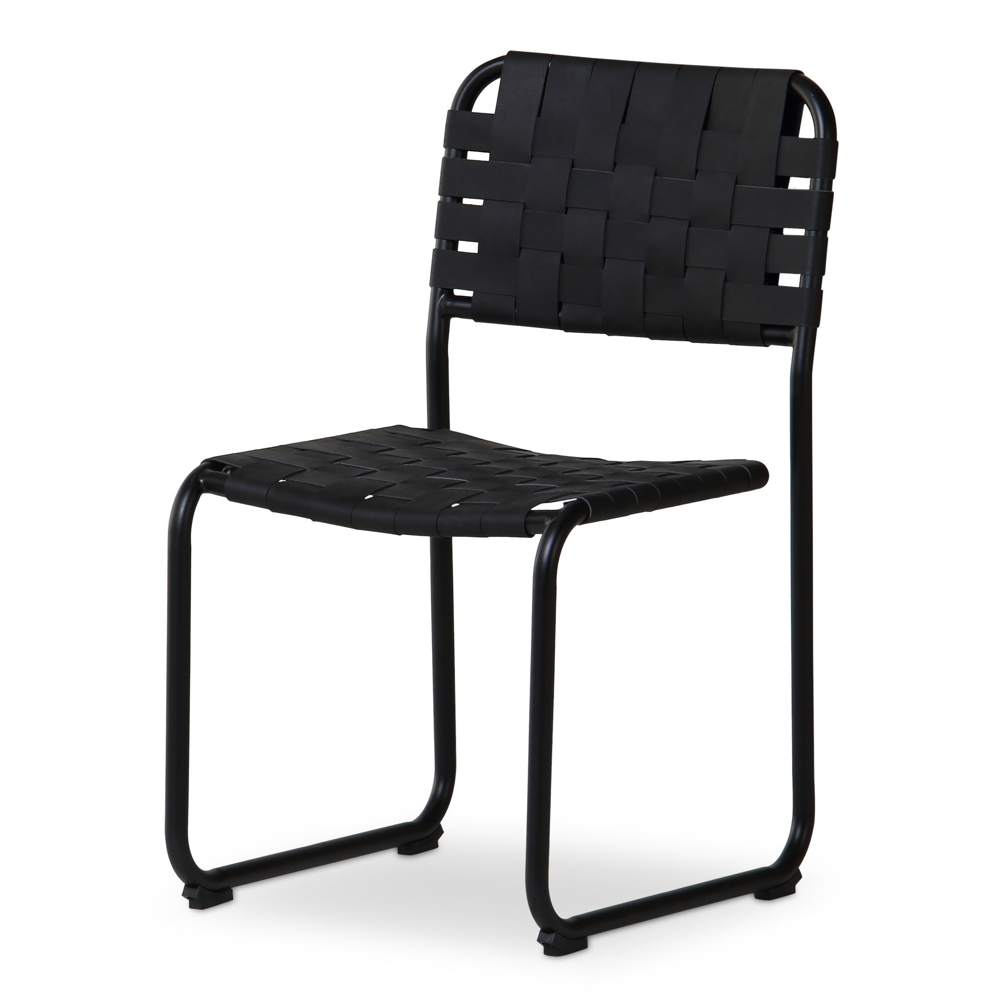 Moma Dining Chair Black Leather- Set Of Two large image 