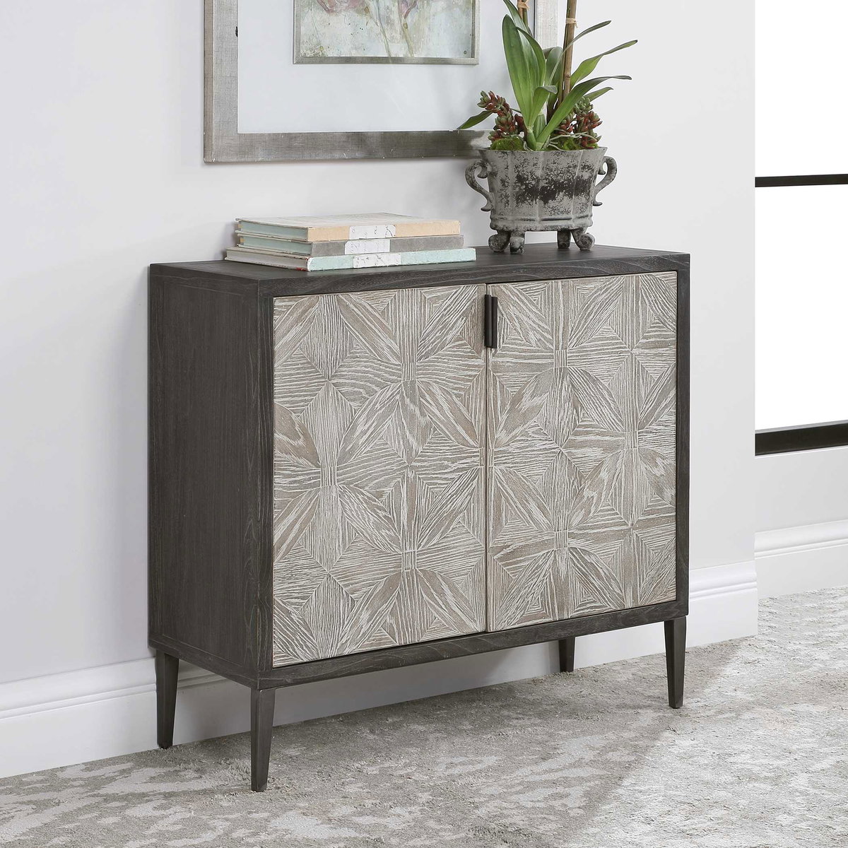 Laurentia 2 Door Accent Cabinet, Furniture by Uttermost, 36.6" width x 33.9" height x 14" depth View 4