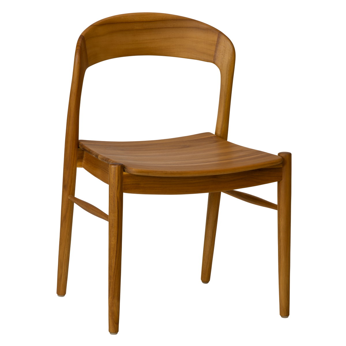 Ingrid Side Chair in Teak, Dining Chair by Woven, 21.75" width x 31" height x 23" depth View 1