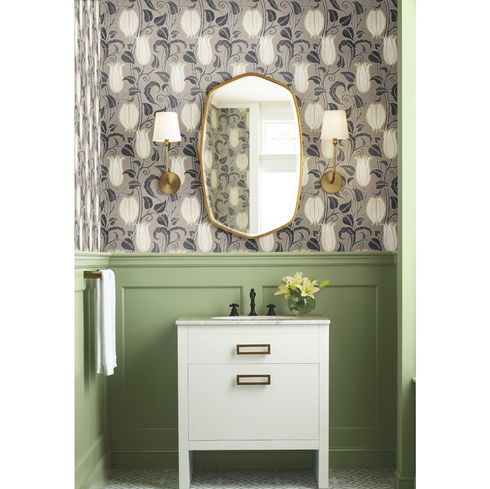 Canterbury Bells Taupe Wallpaper