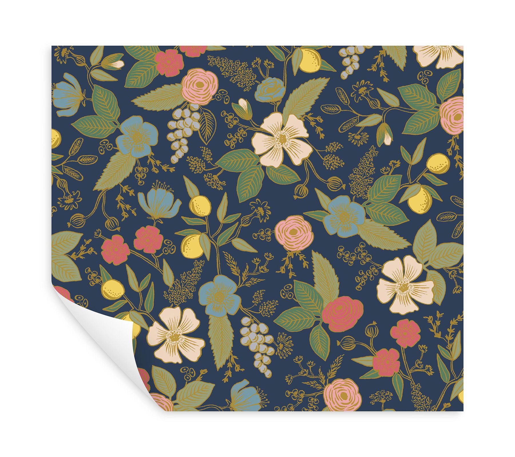 Colette Navy Peel & Stick Wallpaper large image 