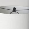 Sarah  Arched Black Metal with Marble Cube and White Shade Table Lamp thumbnail 6