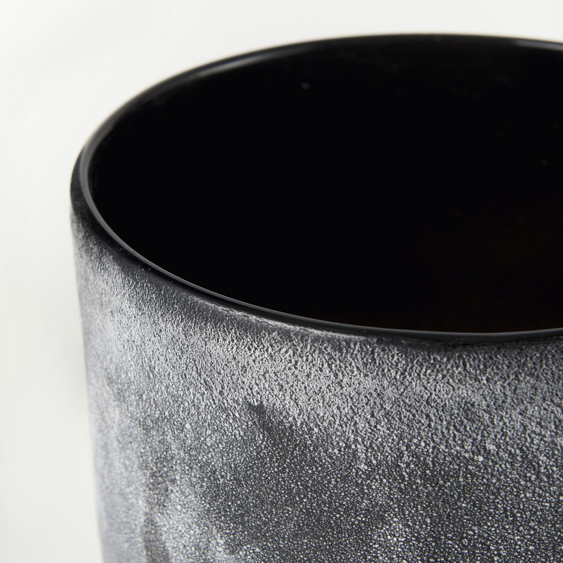 Squally  Black/Brown Glass Ombre Textured Vase large image 