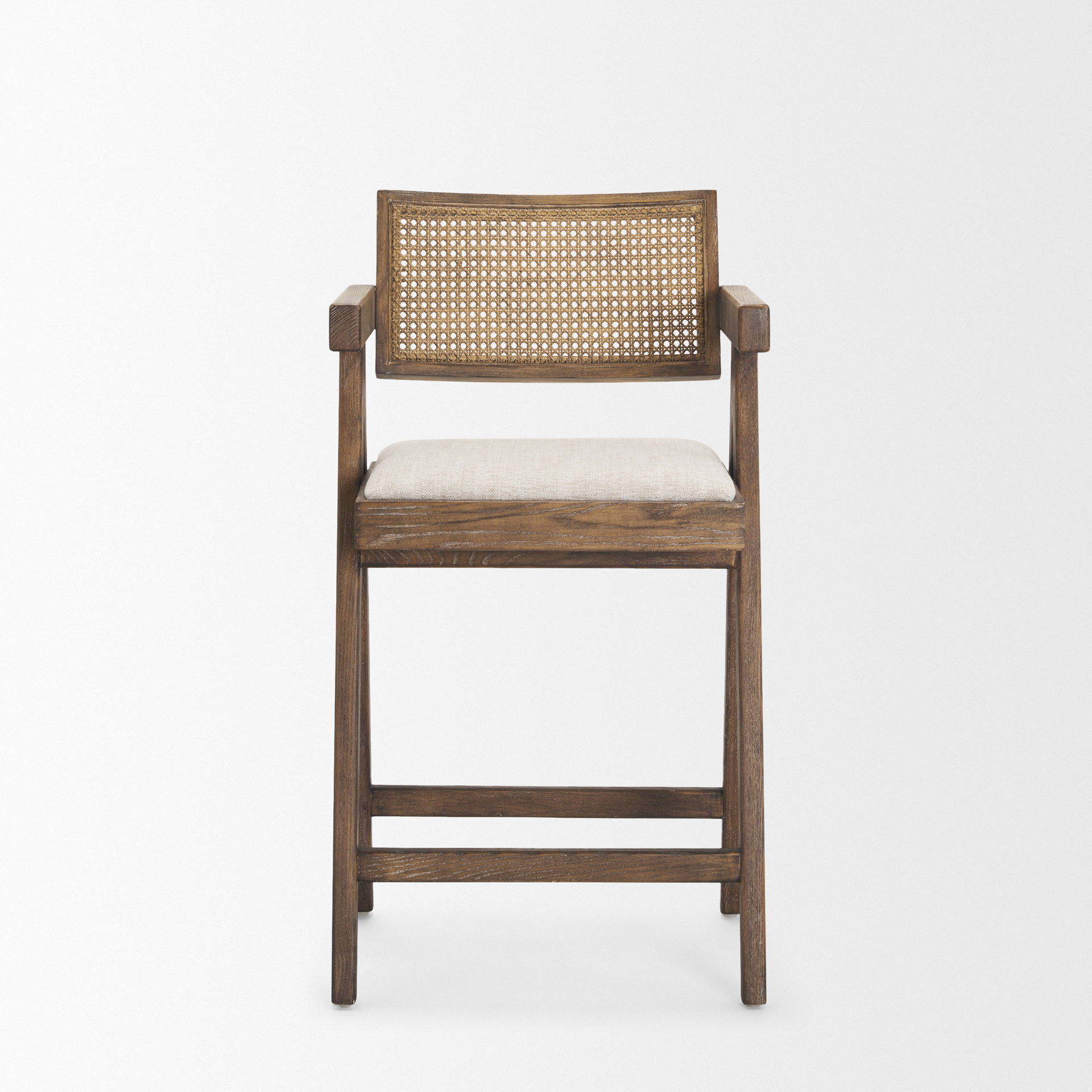 Indie Medium Brown with Cane Counter Stool large image 