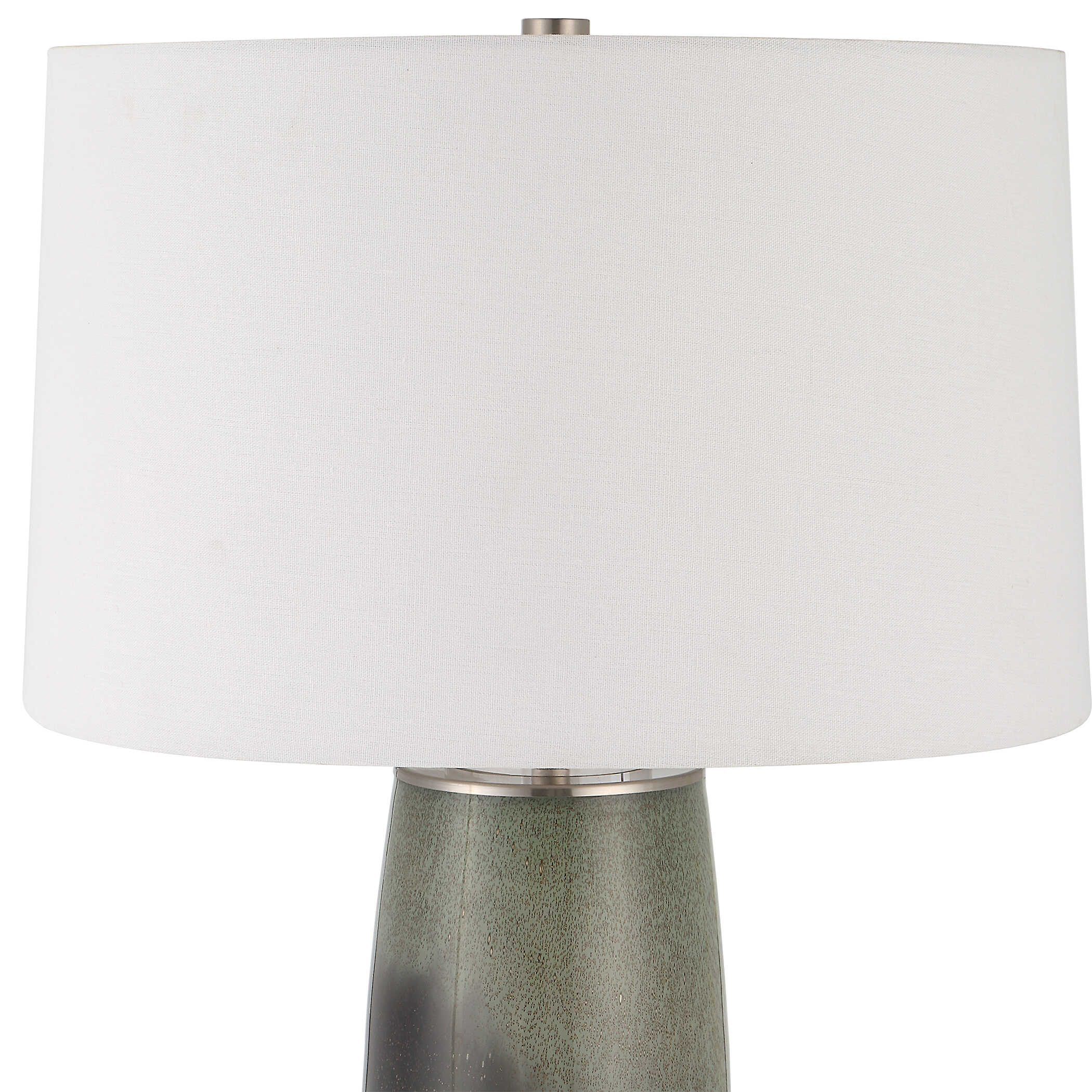 Campa Gray-Blue Table Lamp, by Uttermost, 17" width x 28" height x 17" depth View 6