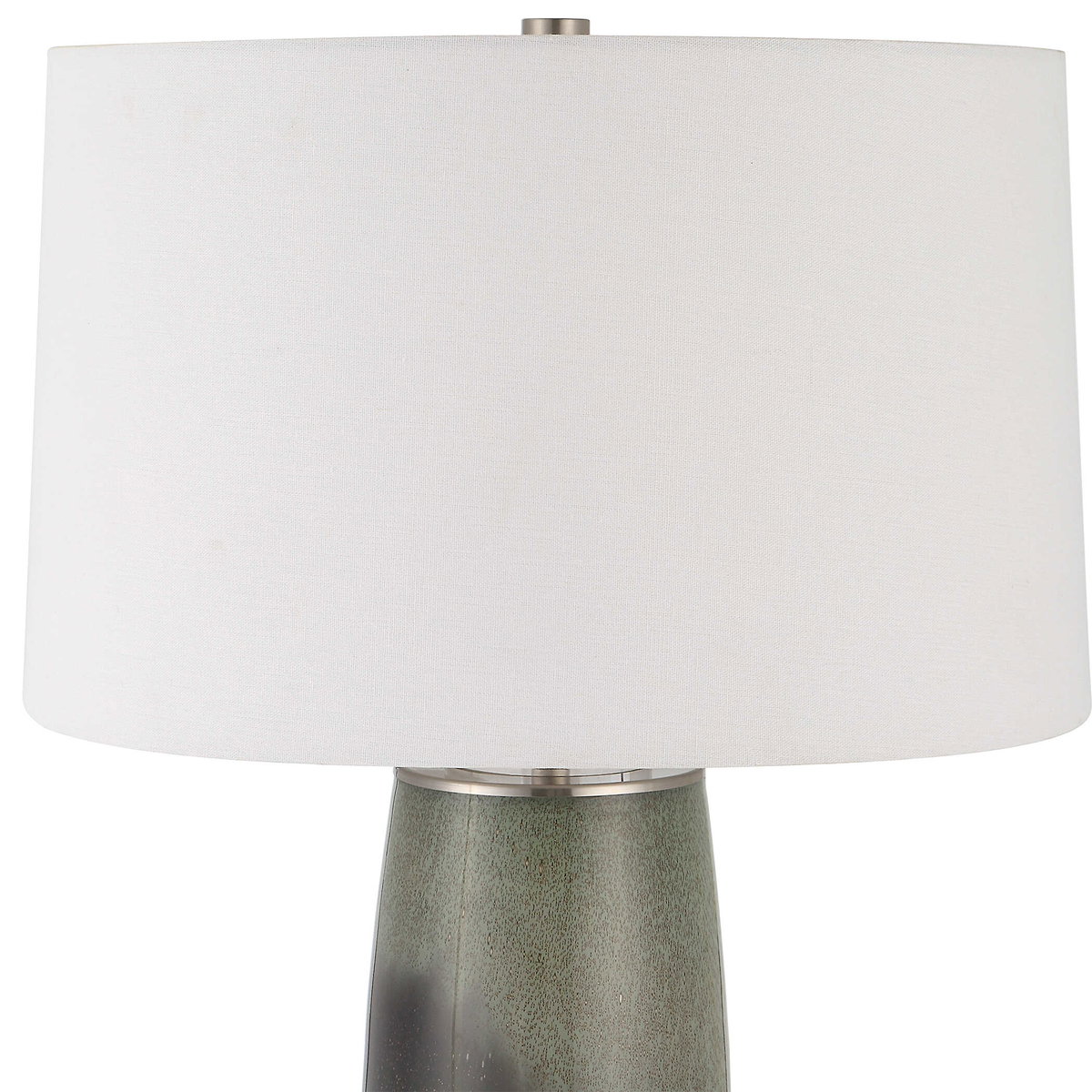 Campa Gray-Blue Table Lamp, by Uttermost, 17" width x 28" height x 17" depth View 6