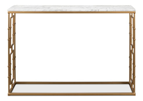 Brass Gate Console Table