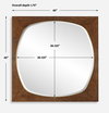 Garonne Square Walnut Mirror, by Uttermost, 3'4" width x 3'4" height x 1.75" depth thumbnail 3