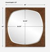 Garonne Square Walnut Mirror, by Uttermost, 40" width x 40" height x 1.75" depth thumbnail 3