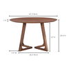 Godenza Round Dining Table Brown, by Moe's Home, 47" width x 29.5" height x 47" depth thumbnail 11