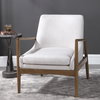 Bev White Accent Chair, Furniture by Uttermost, 27" width x 31.5" height x 31" depth thumbnail 7