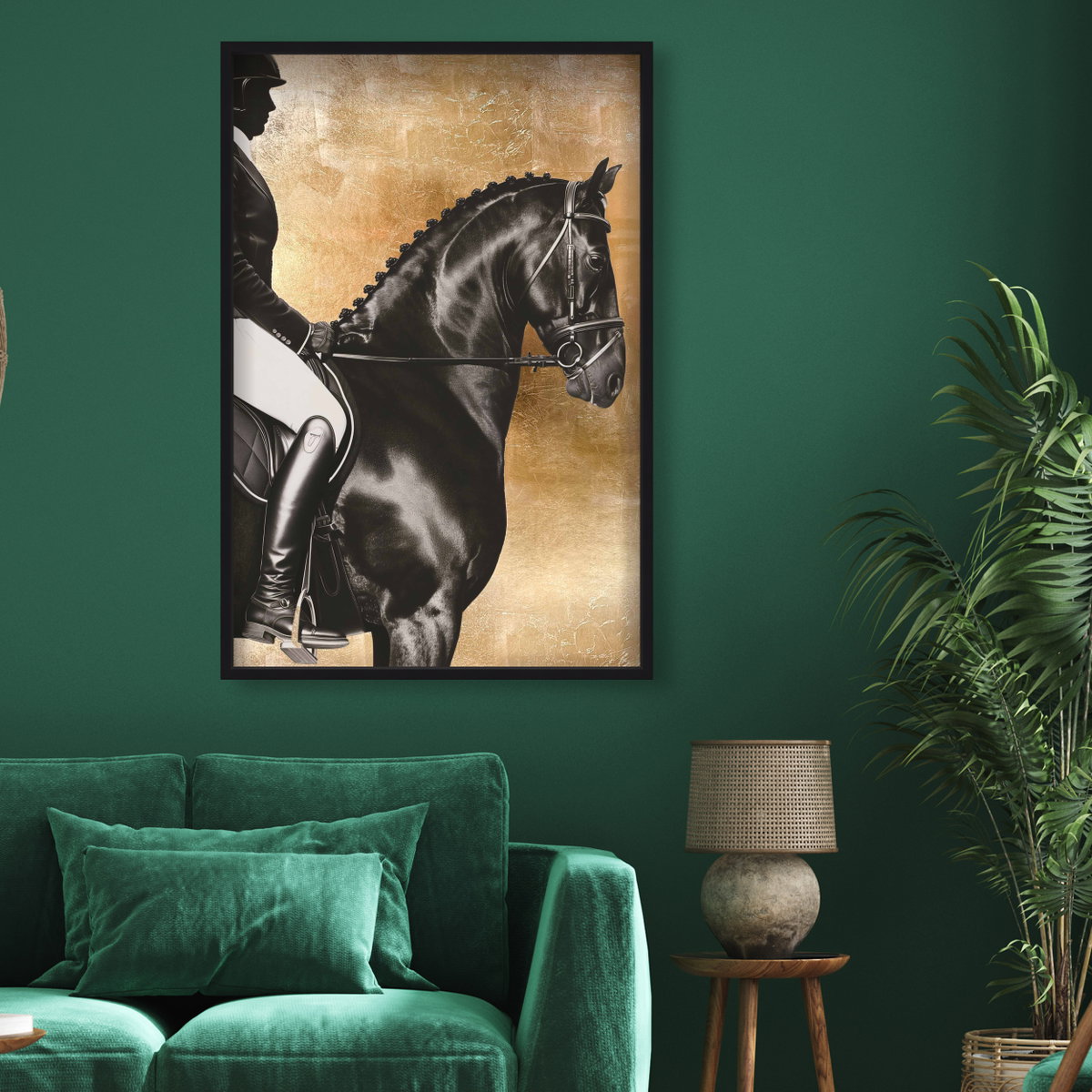 Taming the Rhythm Gold I - With Hand-Applied Gold Leaf (Gold Leaf), Art by Oliver Gal,  30x45 View 3
