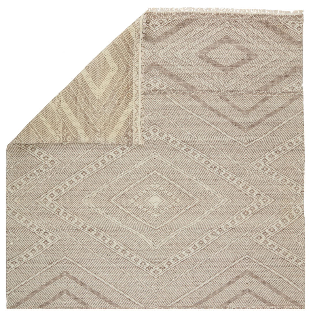 Suriya Handmade Tribal Taupe/ Cream Area Rug (5'X8') large image 
