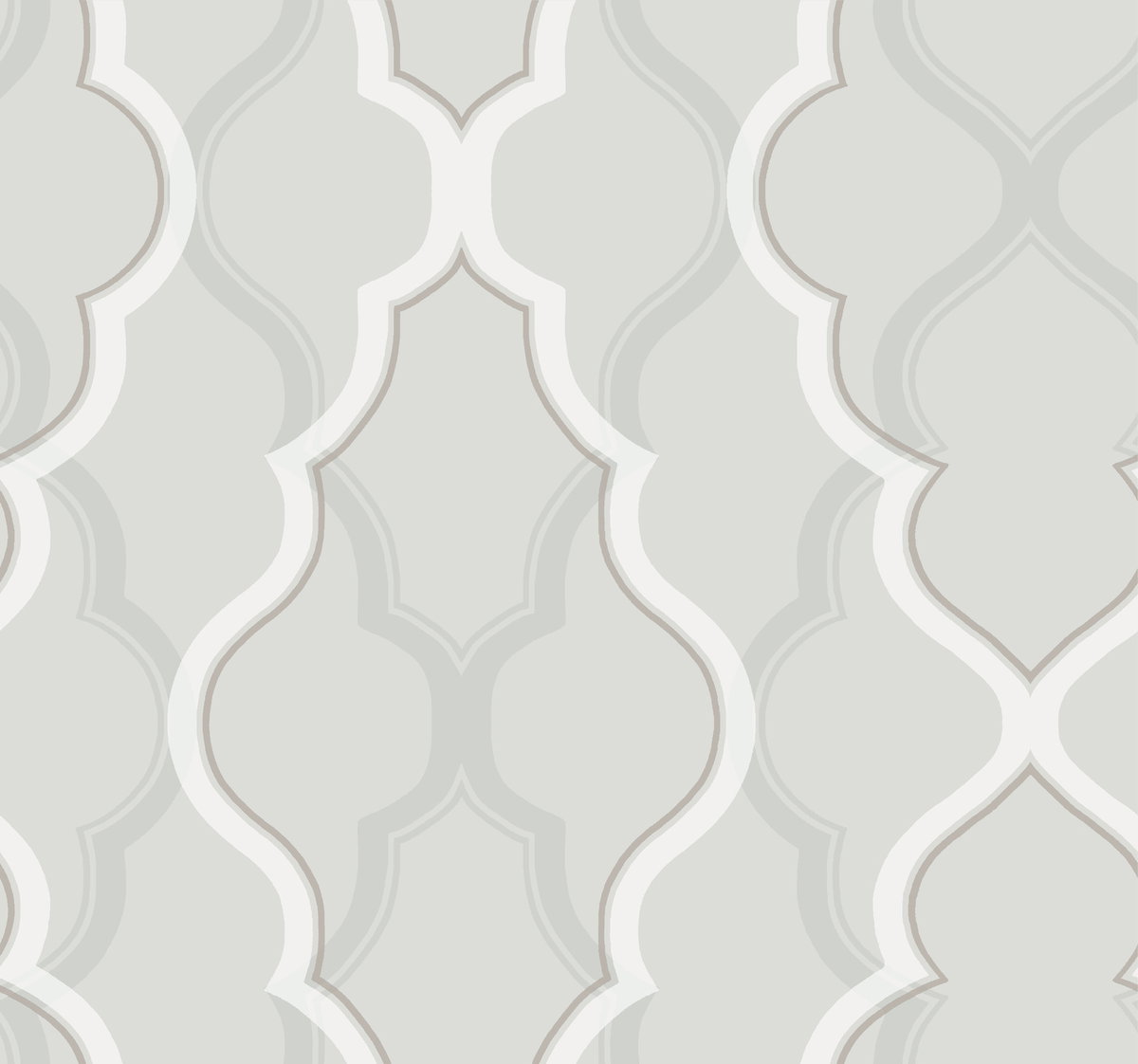 Double Damask Silver Wallpaper, by York Wall, 27' length x 2'3" width x 0.02" depth