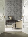 Charleston Damask Grey Wallpaper thumbnail 1