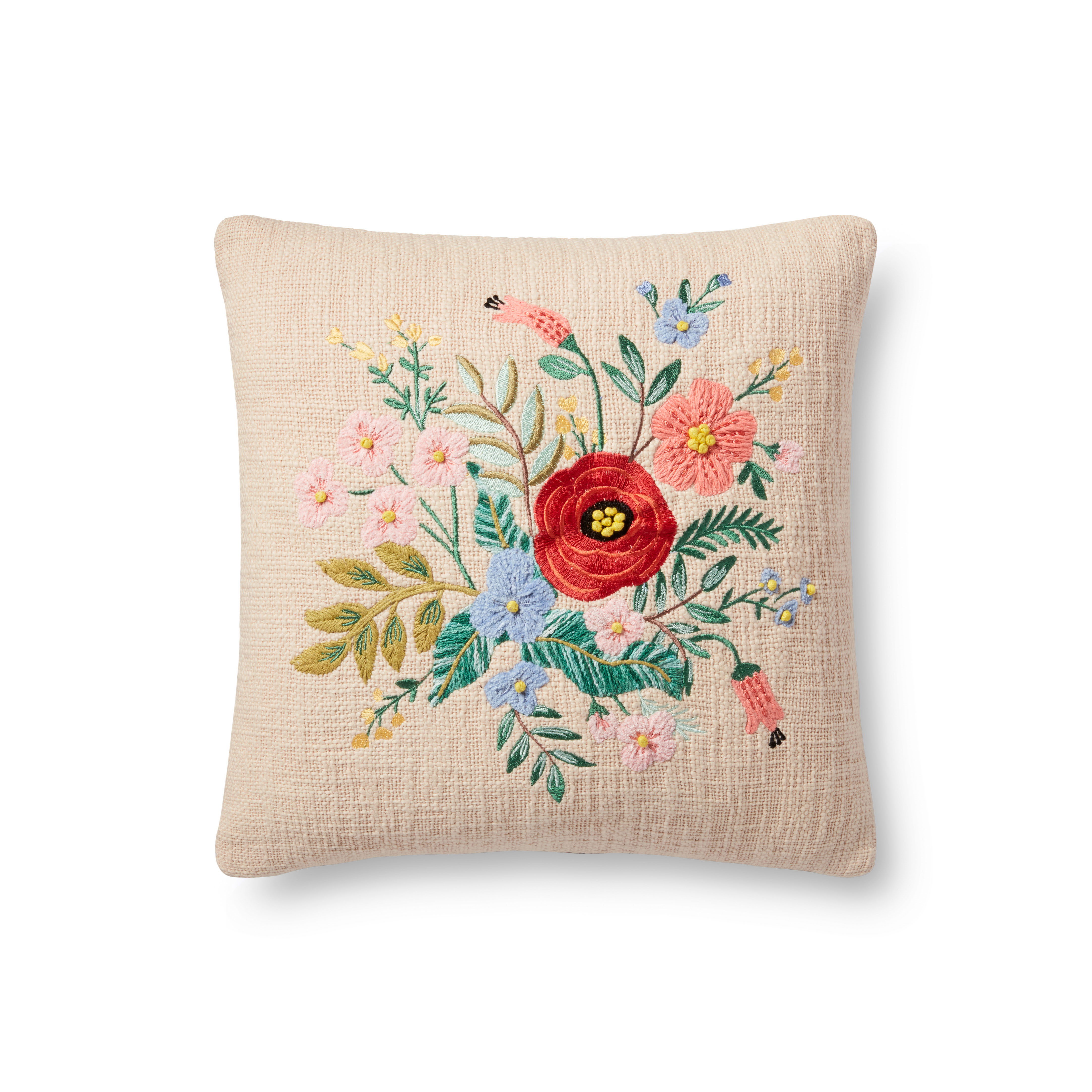 Rifle Paper Co. x Loloi Pillows Pillow, Decorative Pillow, 18" length x 18" width View 1