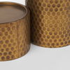 Gage Antiqued Gold Honeycomb Textured Metal Candle Holder (Set of 2) thumbnail 7
