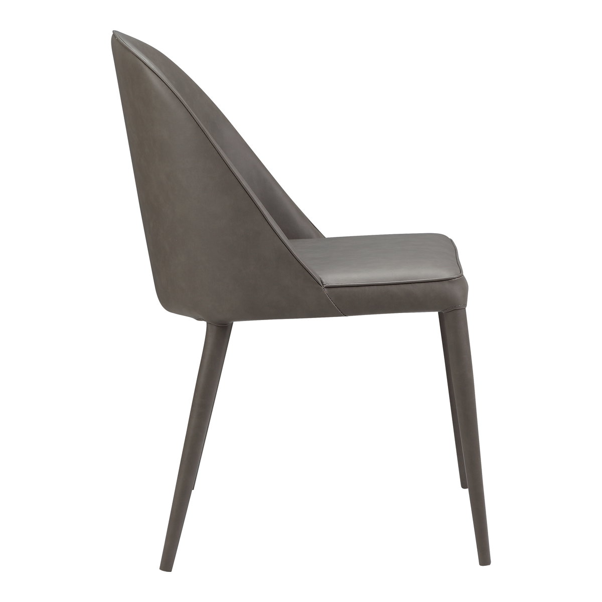 Burton Dining Chair Grey Vegan Leather - Set Of Two, by Moe's Home, 19" width x 33" height x 22" depth View 6
