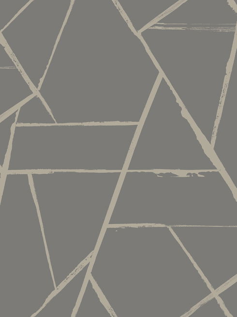Intersect Grey Metallic Wallpaper