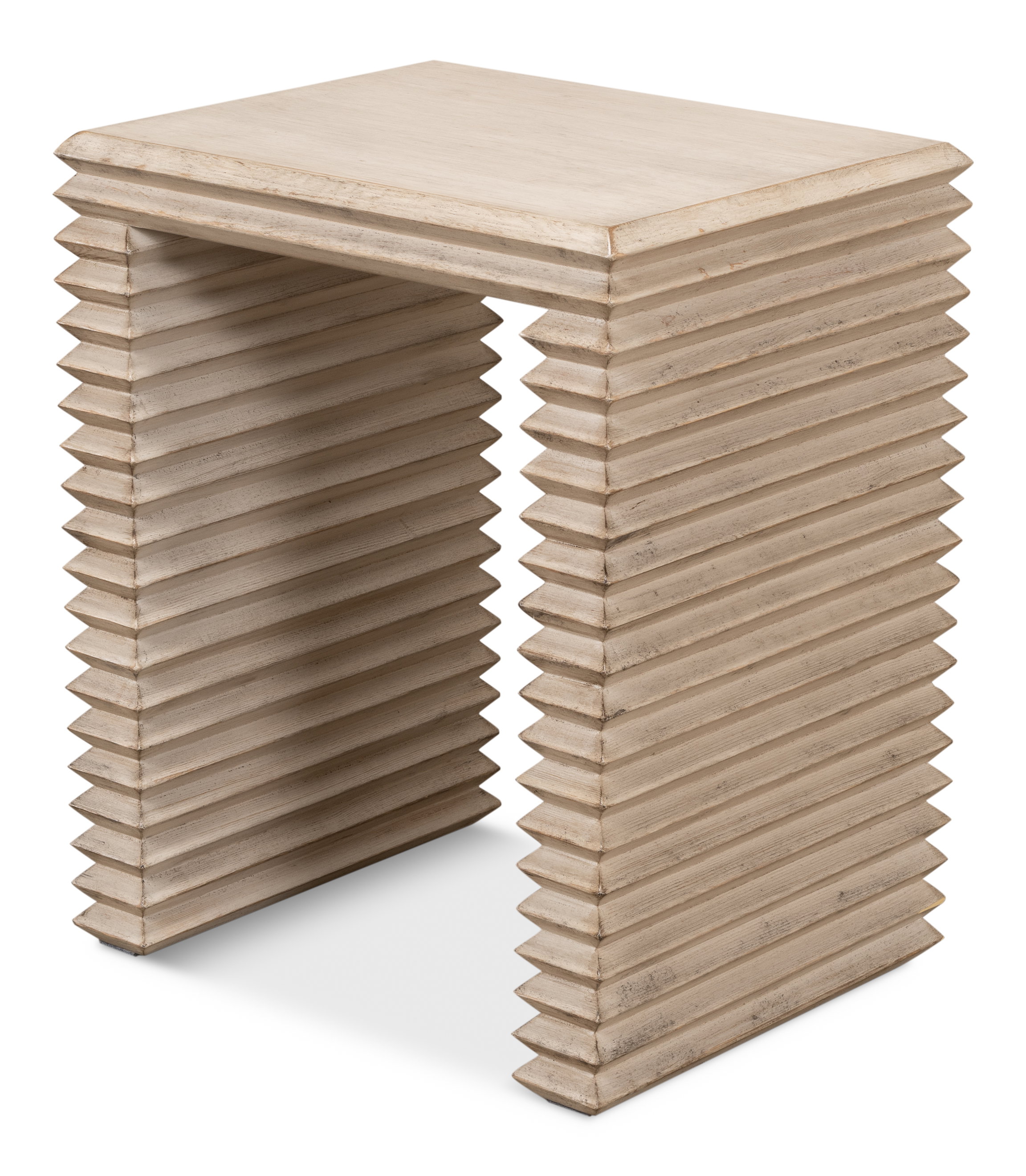*Stacked Side Table, Stone Grey, Side & End Table by Sarreid, 20" length x 16" width x 24" height View 15