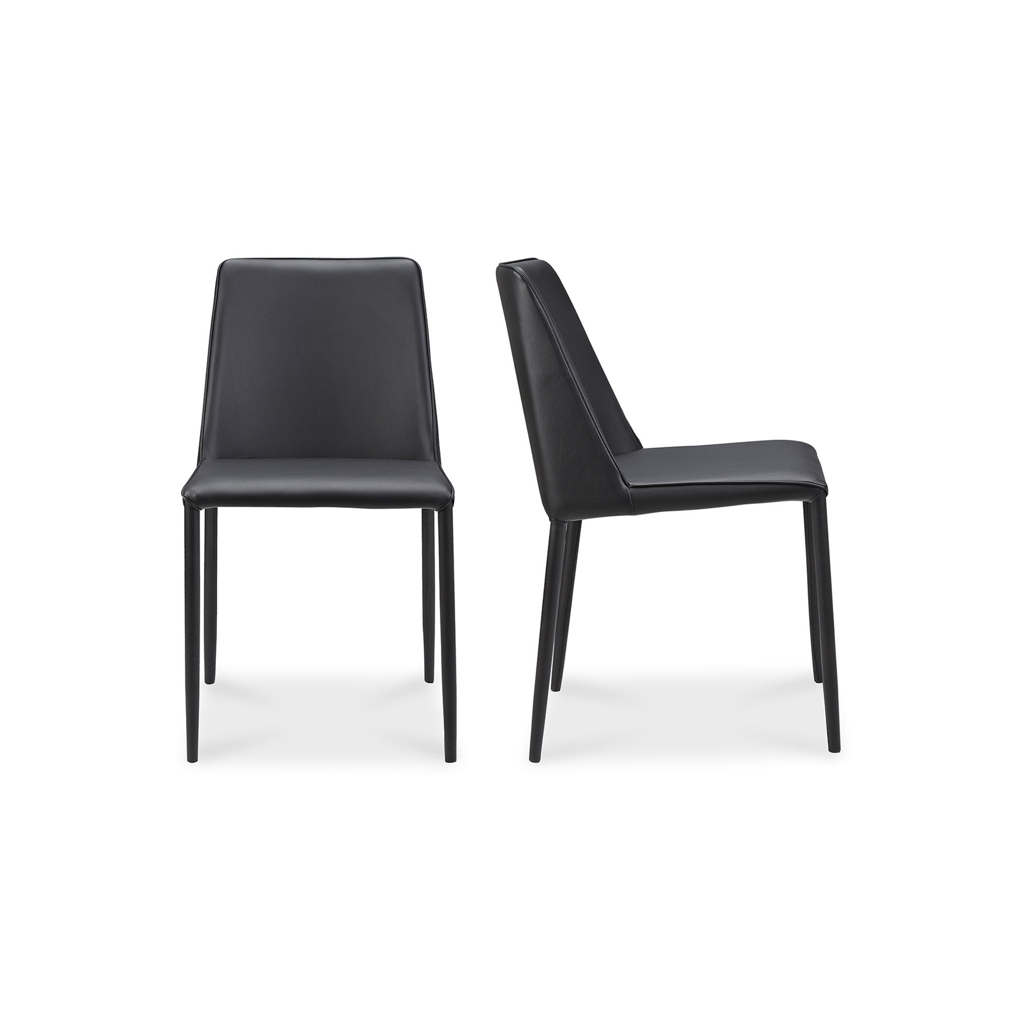 Nora Dining Chair Black Vegan Leather - Set Of Two large image 