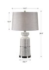 Kansa Distressed White Table Lamp thumbnail 2