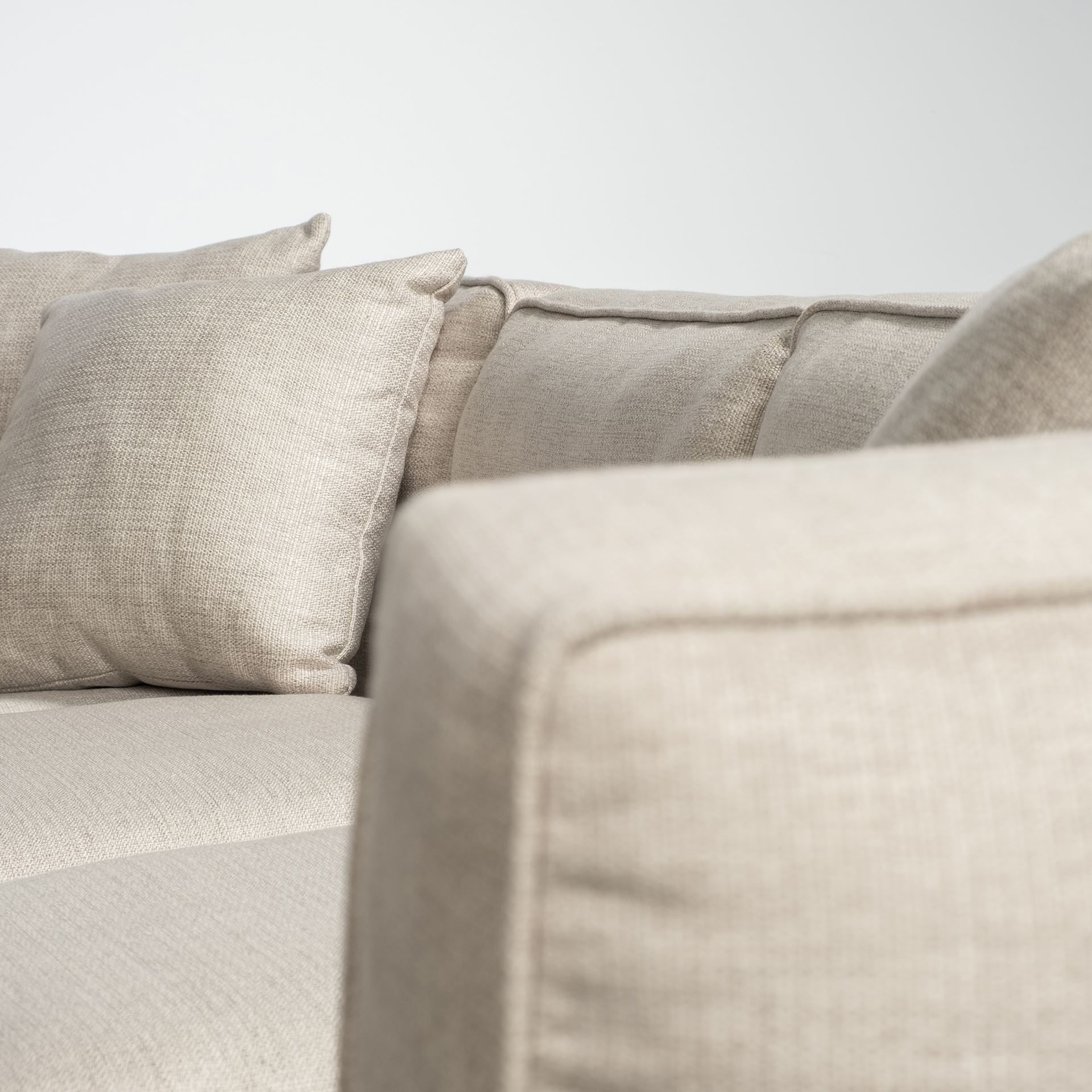 Denali IV 121' Beige Upholstered Wooden Frame Left Four Seater Sectional, Sectional Sofa by Mercana, 121" length x 86" width x 30.25" height View 9