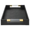 Wessex Black Shagreen Tray, Decorative Tray by Uttermost, 19" width x 2.62" height x 13.87" depth thumbnail 5