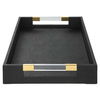 Wessex Black Shagreen Tray, Decorative by Uttermost, 19" width x 2.62" height x 13.87" depth thumbnail 5