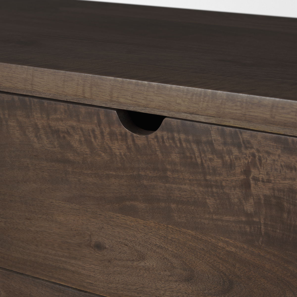 Wallen Solid Dark Brown Wood 3 Drawer Accent Cabinet, Cabinets & Chest by Mercana, 36" length x 18" width x 31" height View 9
