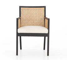 Online Designer Combined Living/Dining Lisbon Cane Dining Armchair, Brushed Ebony