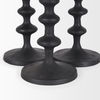 Paolo Matte Black Metal Candle Holder (Set of 3), Candles & Candle Holder by Mercana, 5" length x 5" width x 20" height thumbnail 8