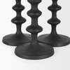 Paolo Matte Black Metal Candle Holder (Set of 3), Candles & Candle Holder by Mercana, 5" length x 5" width x 20" height thumbnail 9