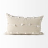 Erica 13x21 Cream With White Detail Pillow Cover, Decorative Pillow by Mercana, 13" length x 21" width x 0.2" height thumbnail 6