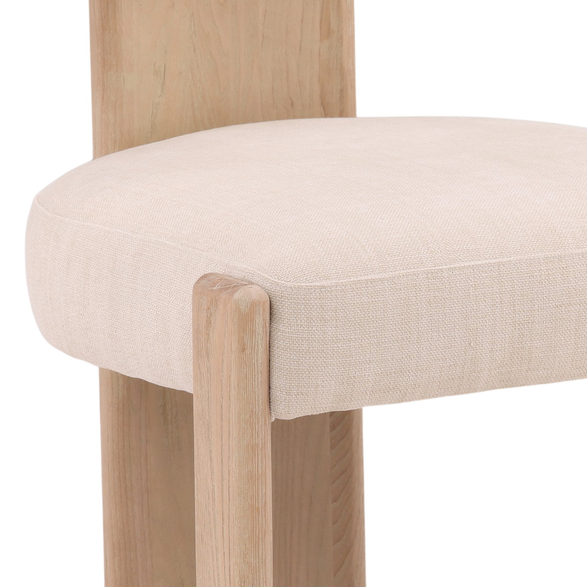 Gwyneth Dining Chair Cream, by Dovetail, 23" width x 29.5" height x 23.5" depth View 6