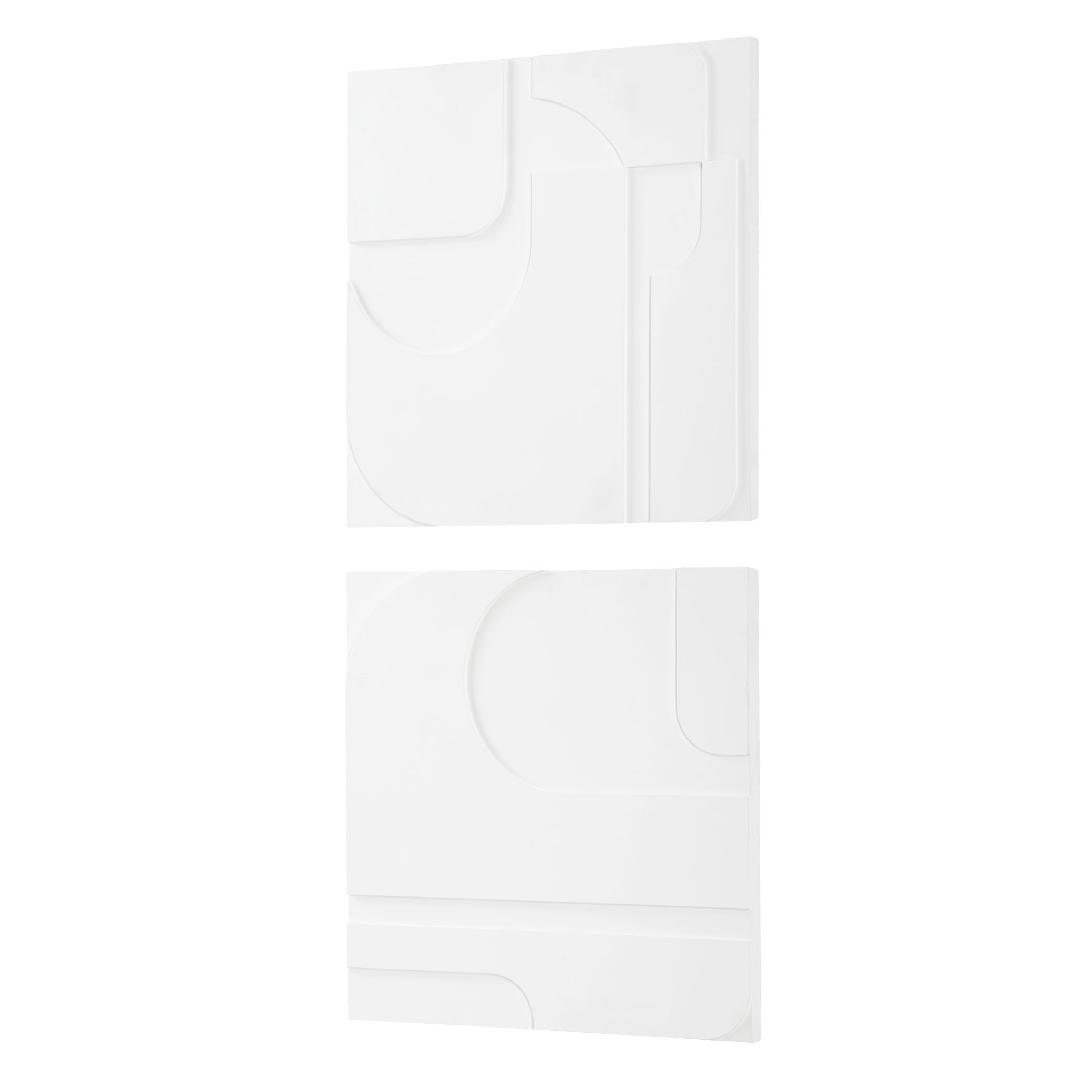 Contours White Wall Decor, S/2 large image 