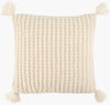 Makrome Accent Pillow, Decorative Pillow by Surya, 18" length x 18" width thumbnail