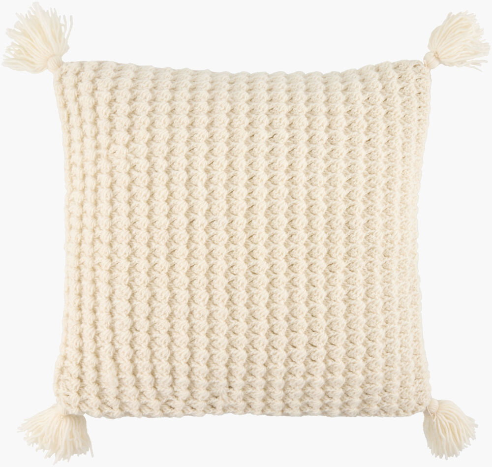 Makrome Accent Pillow, Decorative Pillow by Surya, 18" length x 18" width