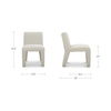 Verona Outdoor Dining Chair Cream, Outdoor Chair by Moe's Home, 1'9.6" width x 2'8.6" height x 2'4" depth thumbnail 7