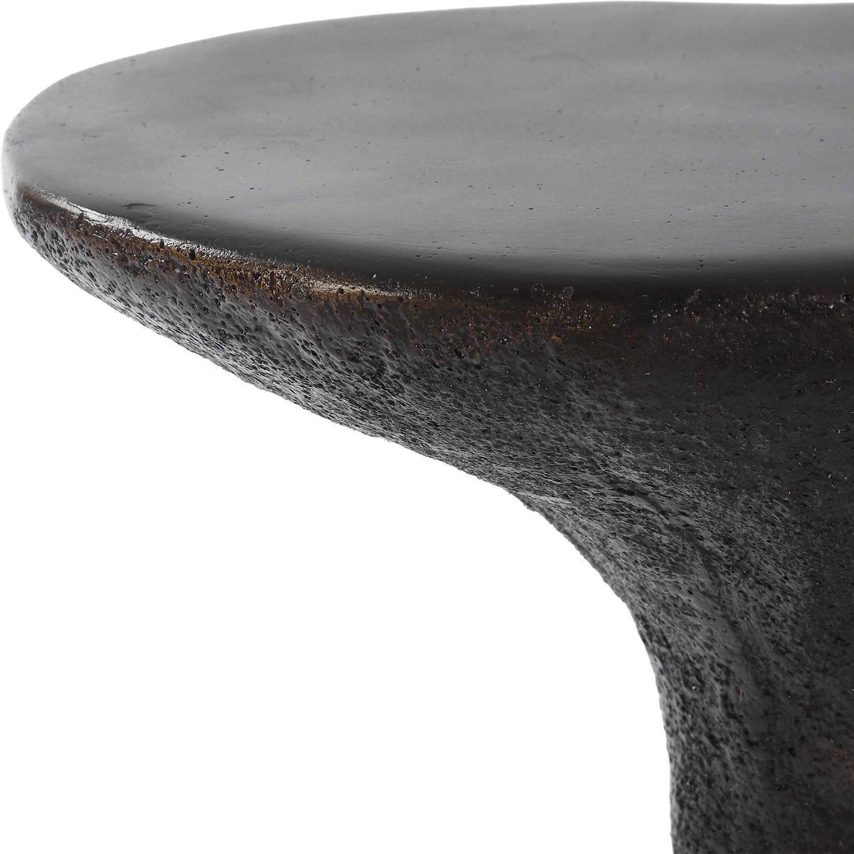 Milan Outdoor Dark Bronze Drink Table, Outdoor Table by Uttermost, 11.75" width x 1'10" height x 10.75" depth View 7