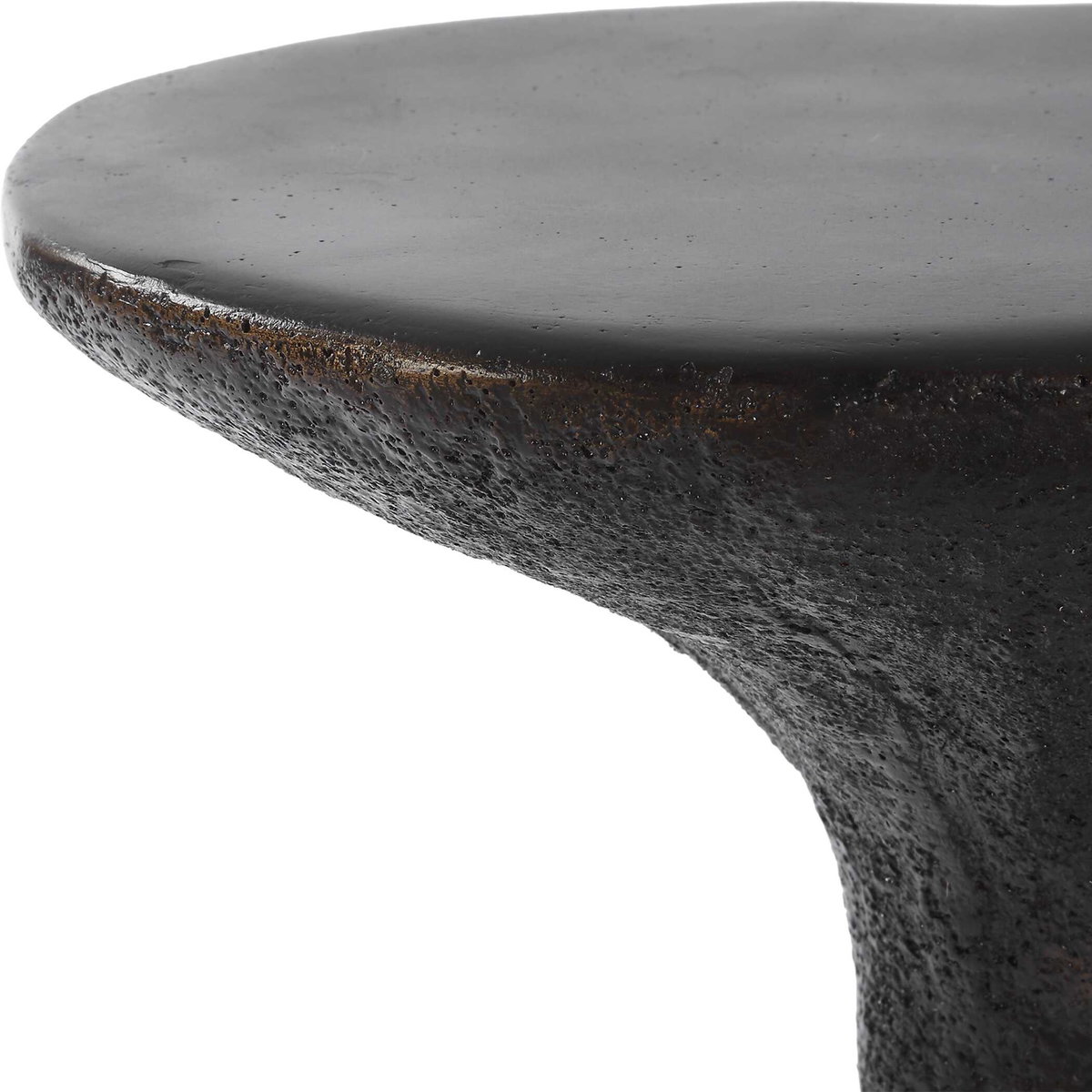 Milan Outdoor Dark Bronze Drink Table, Outdoor Table by Uttermost, 11.75" width x 1'10" height x 10.75" depth View 7
