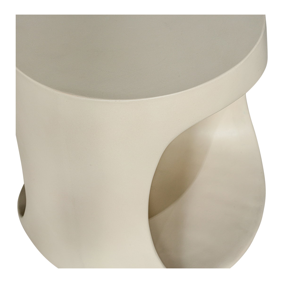 Rothko Outdoor Stool Cream, Outdoor Chair by Moe's Home, 1'5.75" width x 1'5.75" height x 1'5.5" depth View 4