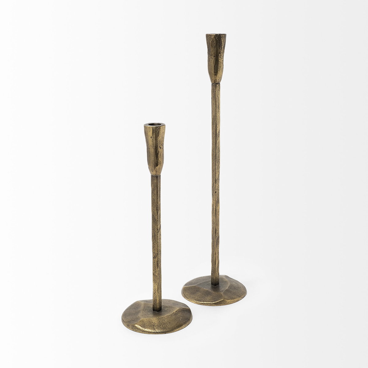Levit (Small) Gold Table Candle Holder, Candles & Candle Holder by Mercana, 5" length x 5" width x 14" height View 7