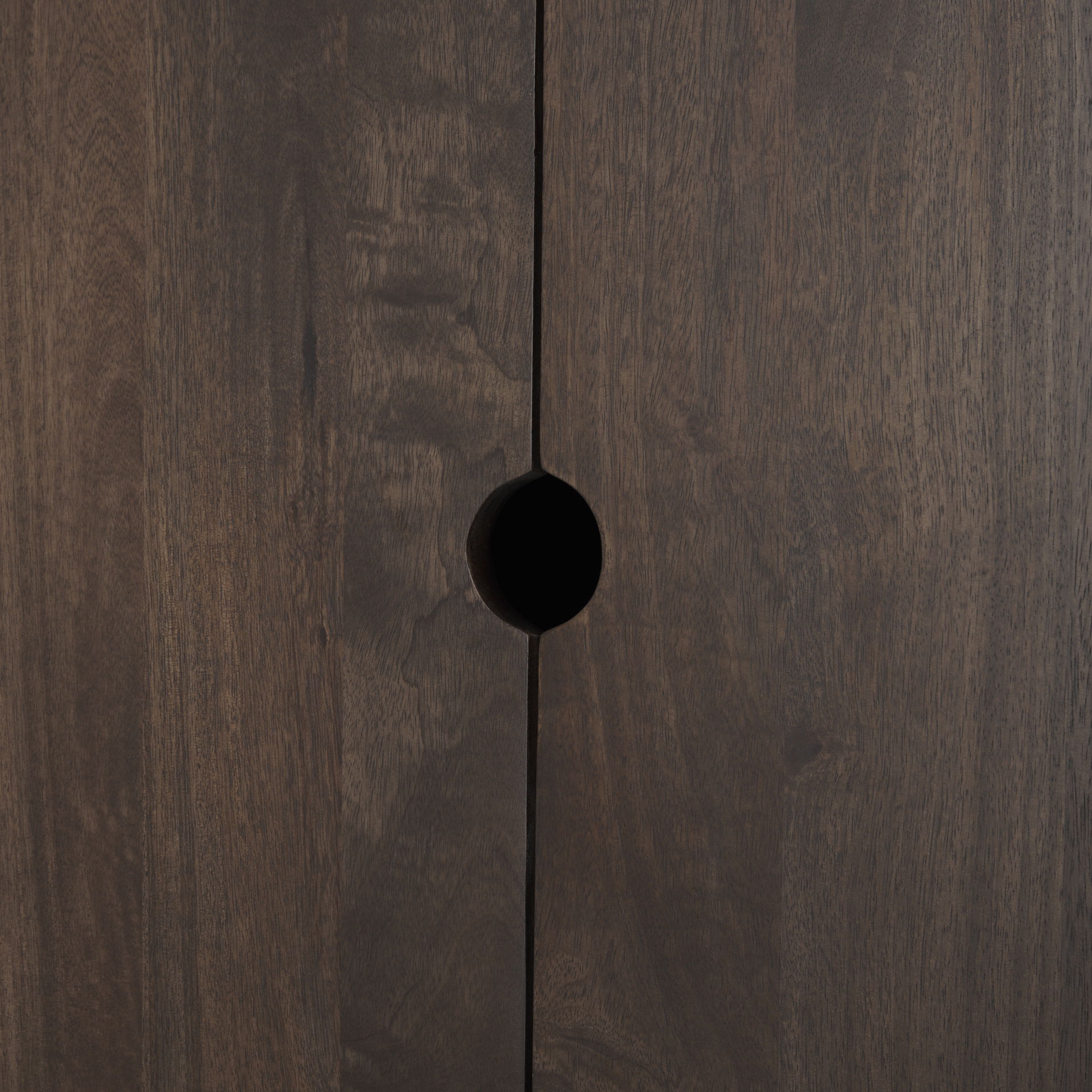 Wallen Solid Dark Brown Wood Curio Cabinet large image 