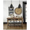 Fenton   Black with Antiqued Gold Accents Pendant Light, by Mercana, 18" length x 18" width x 23" height thumbnail 3