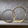 Jimena Gold Ring Sculptures Set/2, Figurines & Statue by Uttermost, 14.25" width x 14" height x 2" depth thumbnail 5